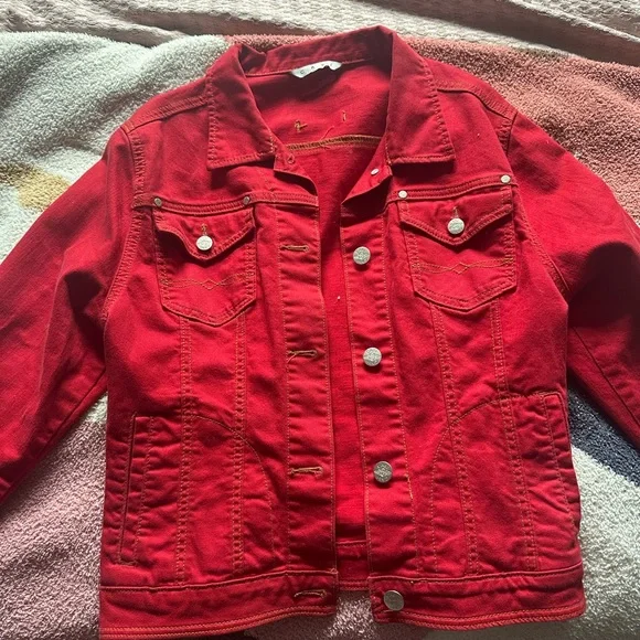 Cabi red denim jacket - Picture 3 of 6